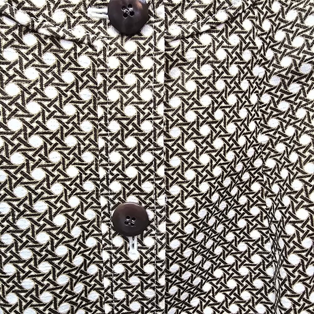 Talbots Geometric Print Button Front Swing Jacket… - image 3